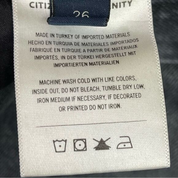 Citizens Of Humanity Sabine Jeans Women’s 26 Gray Straight High Rise Raw Hem - Picture 9 of 15